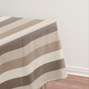 Neutrales Erdtöne Streifen Muster Design Tischdecke