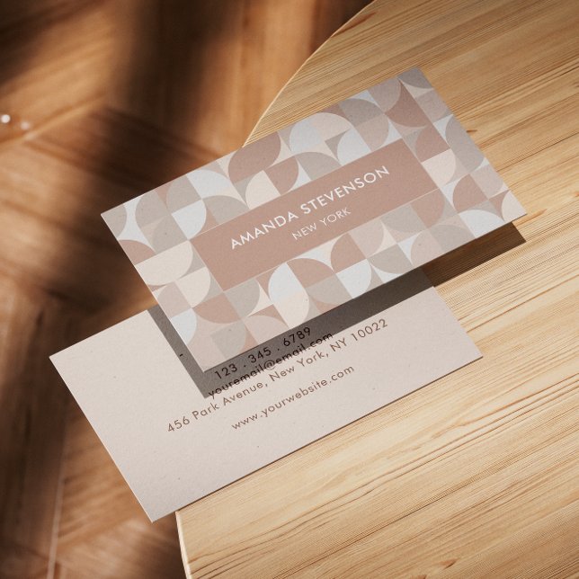 Neutrales geometrisches Muster II Visitenkarte (Von Creator hochgeladen)