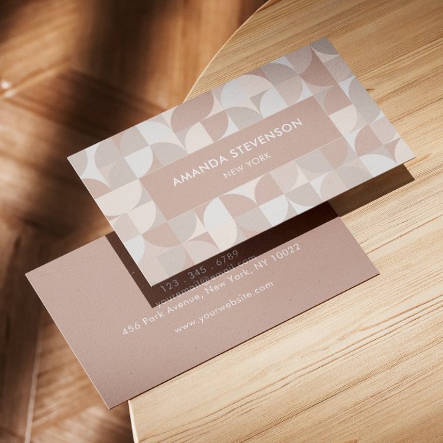 Neutrales geometrisches Muster II Visitenkarte (Von Creator hochgeladen)