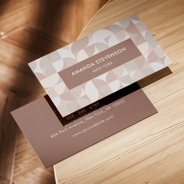 Neutrales geometrisches Muster II Visitenkarte (Von Creator hochgeladen)