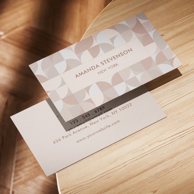 Neutrales geometrisches Muster II Visitenkarte (Von Creator hochgeladen)