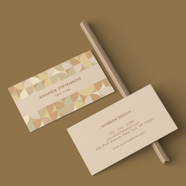 Neutrales geometrisches Muster Visitenkarte (Von Creator hochgeladen)