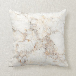 Neutrales Grau und Beige Marmorwurfkissen Kissen
