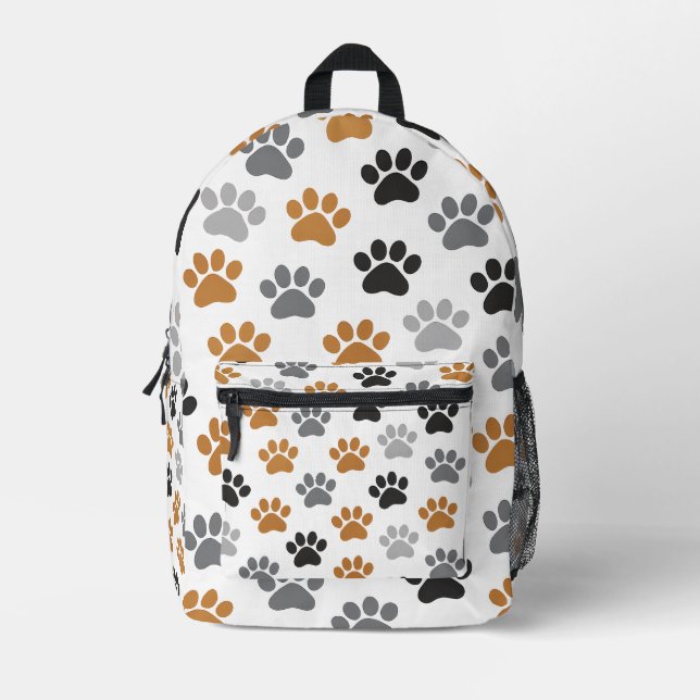 Neutrales Hundemuster Bedruckter Rucksack (Vorderseite)