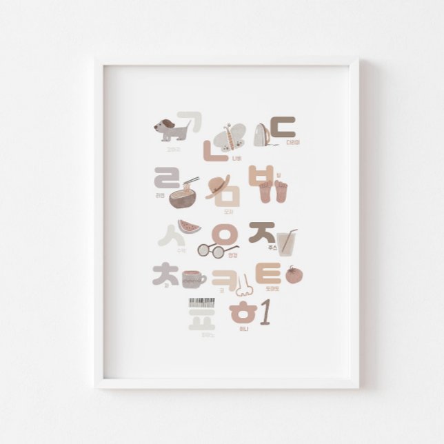 Neutrales koreanisches Lernplakat Poster (Von Creator hochgeladen)