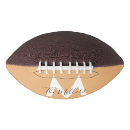 Neutrales Minimalistisches modernes Orangenmonogra Football