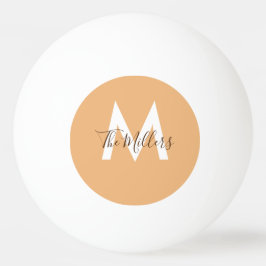 Neutrales Minimalistisches modernes Orangenmonogra Tischtennisball