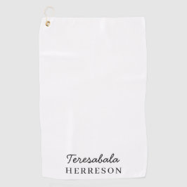 Neutrales Monogramm | Moderner minimalistischer Go Golfhandtuch