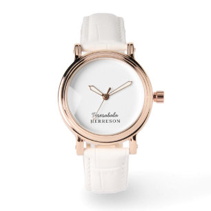 Neutrales Monogramm Modernes Minimalistisches Styl Armbanduhr