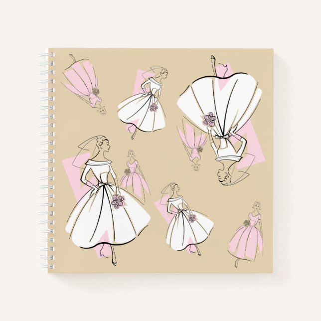 Neutrales Multinotebook-Quadrat mit Modebrille Notizbuch (Vorderseite)