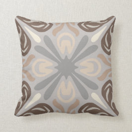 Neutrales Muster Kissen in Grau, Tan und Braun