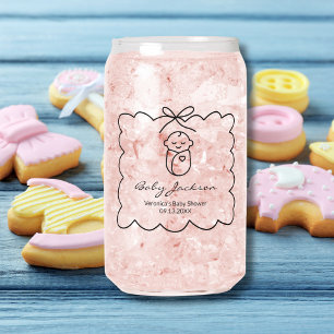 Neutrales Niedliches Baby & Bow Moderne Babydusche Dosenglas