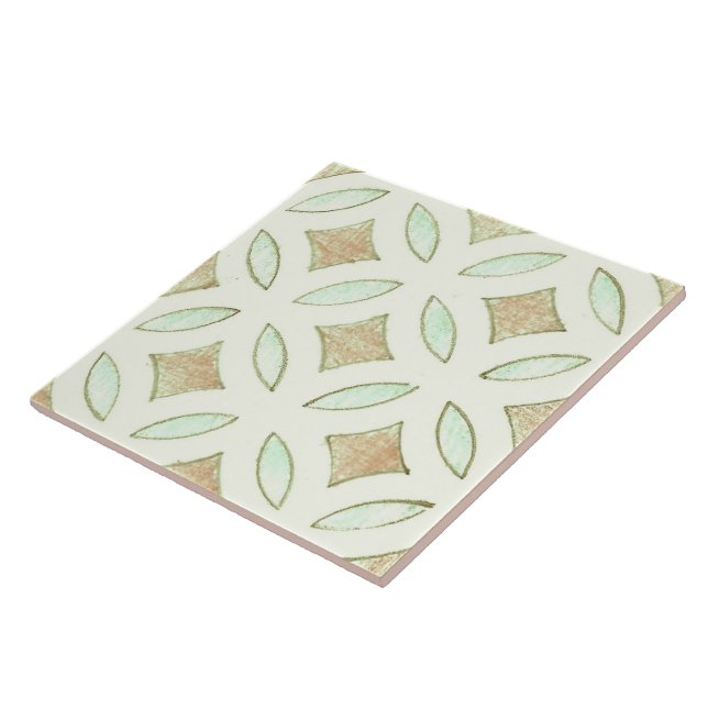 Neutrales ostasiatisches Blumenmuster Fliese (Seite)