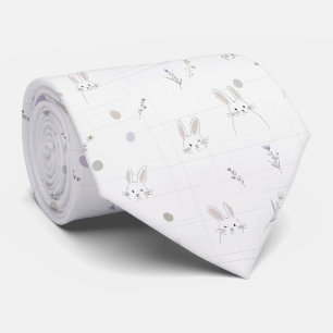 Neutrales Osterhasen-Pastell-Blumenmuster Krawatte