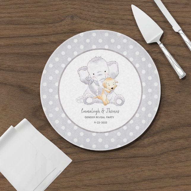 Neutrales Party des modernen Baby Elephant Baby Ge Schneidebrett (Von Creator hochgeladen)