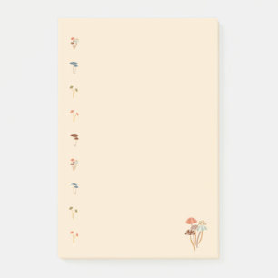 Neutrales Pilzmuster Post-it Klebezettel