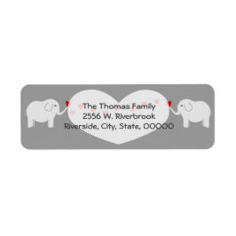 Neutrales Rückgabezeichen für zwei Elefanten