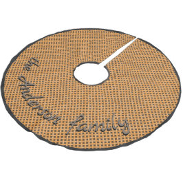 Neutrales Rustikales Gelb mit benutzerdefiniertem  Polyester Weihnachtsbaumdecke