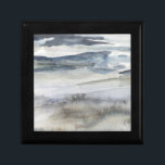 Neutrales Salzspray Erinnerungskiste<br><div class="desc">Neutrales Salzspray I von Victoria Borges. Blues und Grauen verbinden sich in einem Aquarellstil, um malerische Hügel zu schaffen.</div>