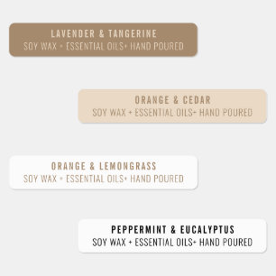 Neutrales Siegel mit verstopftem Kerzen Etiketten