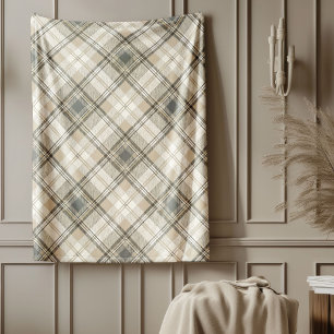 Neutrales Soft Earth-Tone Modernes geometrisches D Fleecedecke