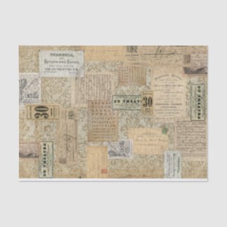 Neutrales Vintages Ephemeratpapier Seidenpapier