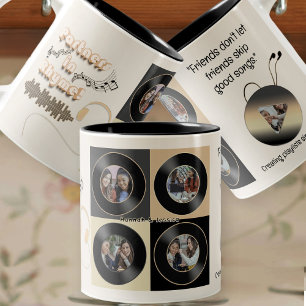 Neutrales Vinyl-Foto-Geschenk für den besten Freun Zweifarbige Tasse