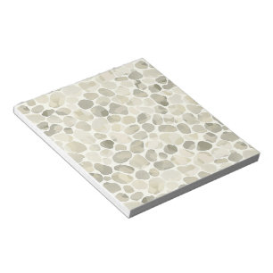 Neutrales Wasserfarben-Kiesel-Muster Notizblock