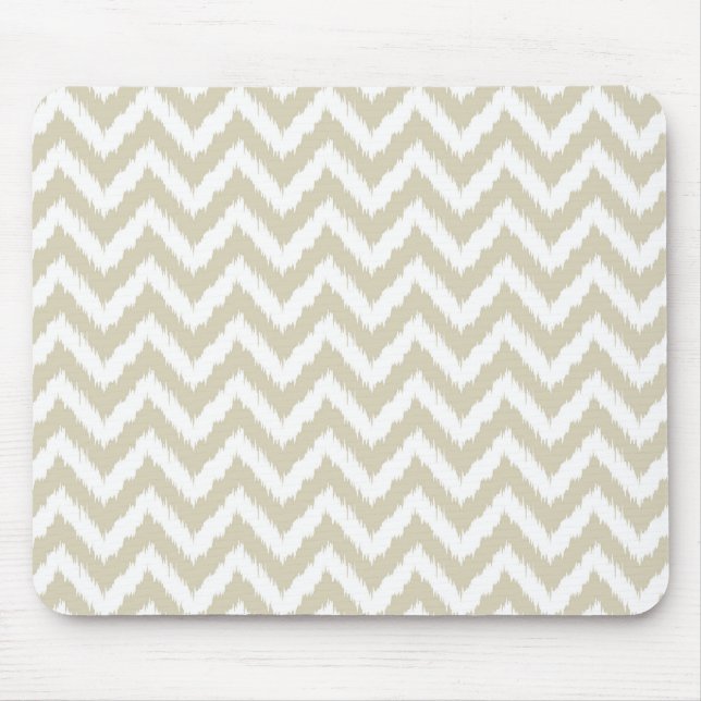 Neutrales Zickzack Muster TANs Mousepad (Vorne)
