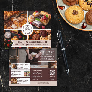 Neutrals Bäckerei-Marketing-Foto-Collage Ihr Logo Flyer