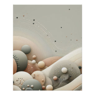Neutralwellensymphonie: Abstrakte Zusammensetzung Poster