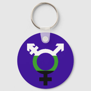 Neutrois Flag Trans Symbol Schlüsselanhänger