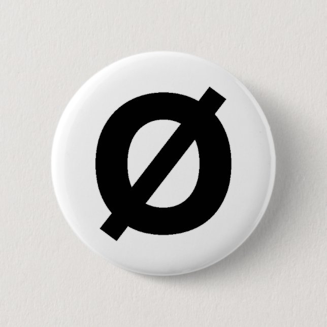 Neutrois Symbolknopf Button (Vorderseite)