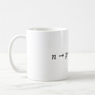 Neutron für Proton Beta Decay - Nukleare Physik-Ba Kaffeetasse