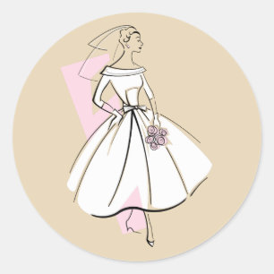 Neutronenaufkleber rund um die Mode-Bride Runder Aufkleber