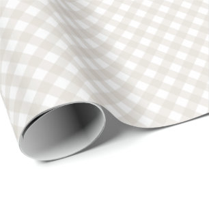 Neutronenbeige Gingham, einfache karierte Karos Geschenkpapier
