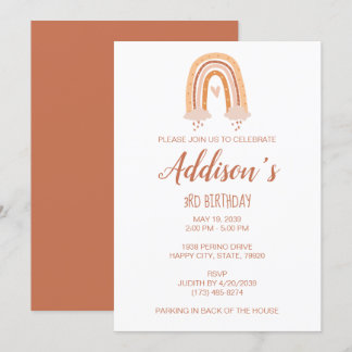 Neutronenboho Rainbow Birthday Einladung