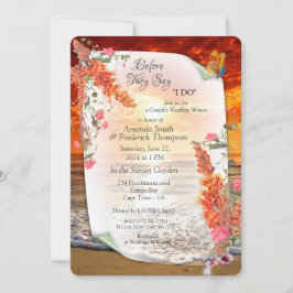 Neutronenfarbener Herbst Botanisches Thema Einladung