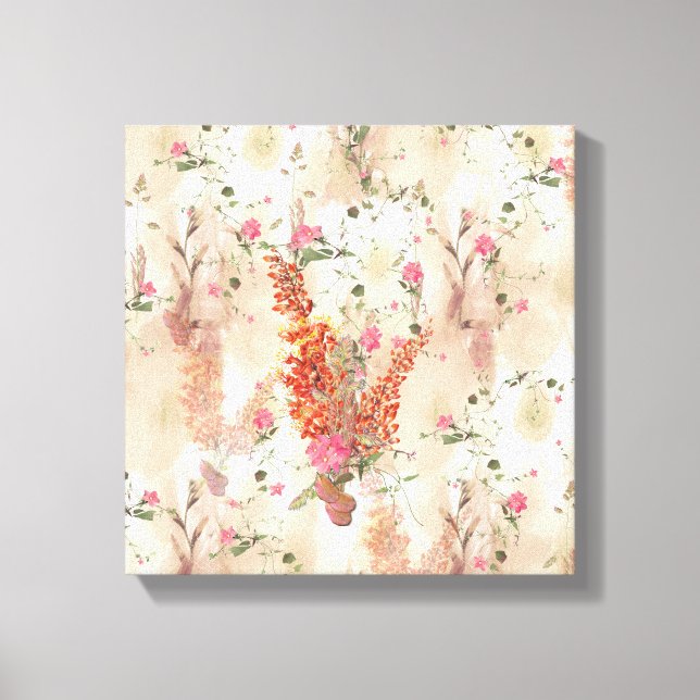 Neutronenfarbener Herbst Botanisches Thema Leinwanddruck (Vorderseite)