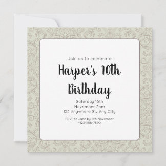 Neutronenmatte Muster Geburtstagseinladung