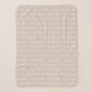 Neutronenname Beige Baby Blanket wiederholt Sherpadecke