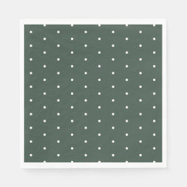 Neutrophilendusche für grüne und weiße Polka-Dot Serviette