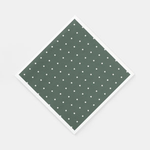 Neutrophilendusche für grüne und weiße Polka-Dot Serviette
