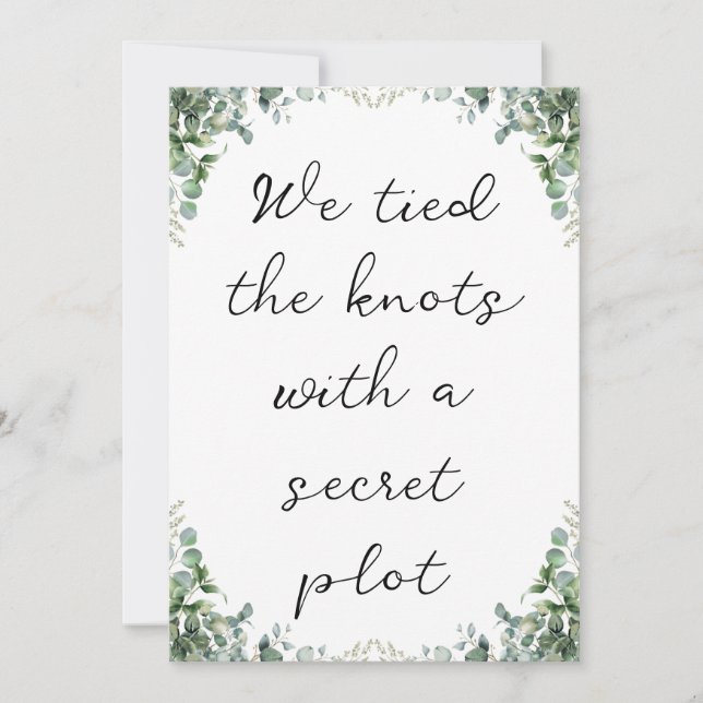 Neuvermählte - Bekanntmachungen Einladung (Vorderseite)