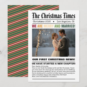 Neuvermählte unser erstes Weihnachten im Zeitungss