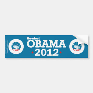 Neuwahl Obama 2012 Autoaufkleber