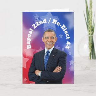 Neuwahl von Präsident Obama Karte