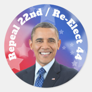Neuwahl von Präsident Obama Runder Aufkleber