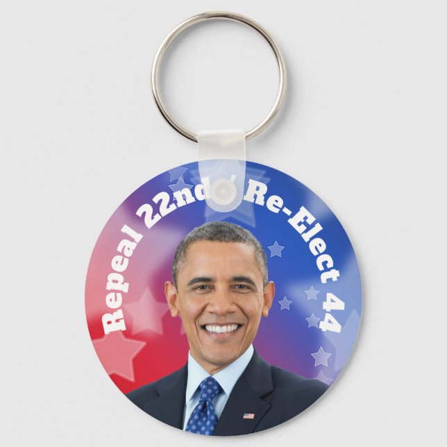 Neuwahl von Präsident Obama Schlüsselanhänger (Vorderseite)