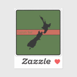 NEUZEALAND AOTEAROA LAND SCHWARZ GREEN ORANGE NZ AUFKLEBER